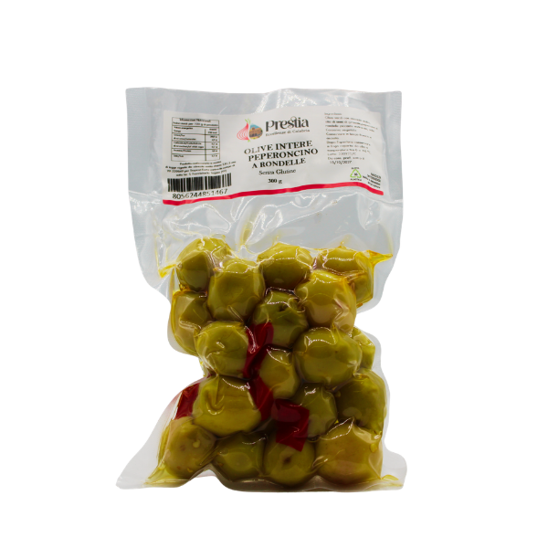 OLIVE INTERE PEPERONCINO A RONDELLE 300G