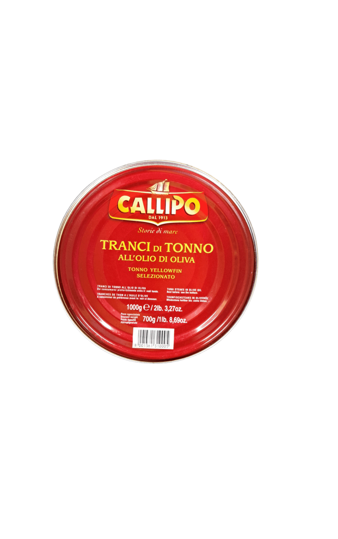 Tranci di Tonno Callipo All'olio di Oliva 1Kg